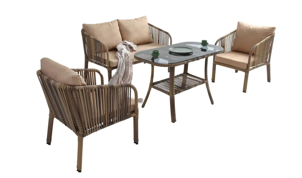 Artemis Bahçe ve Balkon Takımı (Açık Kahve - İkili)