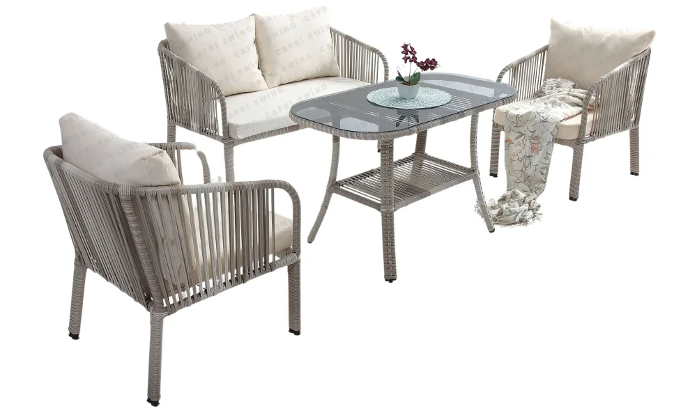 Artemis Bahçe ve Balkon Takımı (Beyaz - İkili)