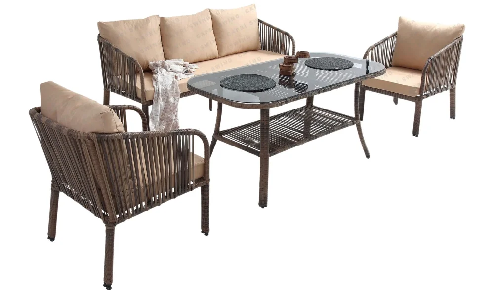 Artemis Bahçe ve Balkon Takımı (Kahve - Üçlü)