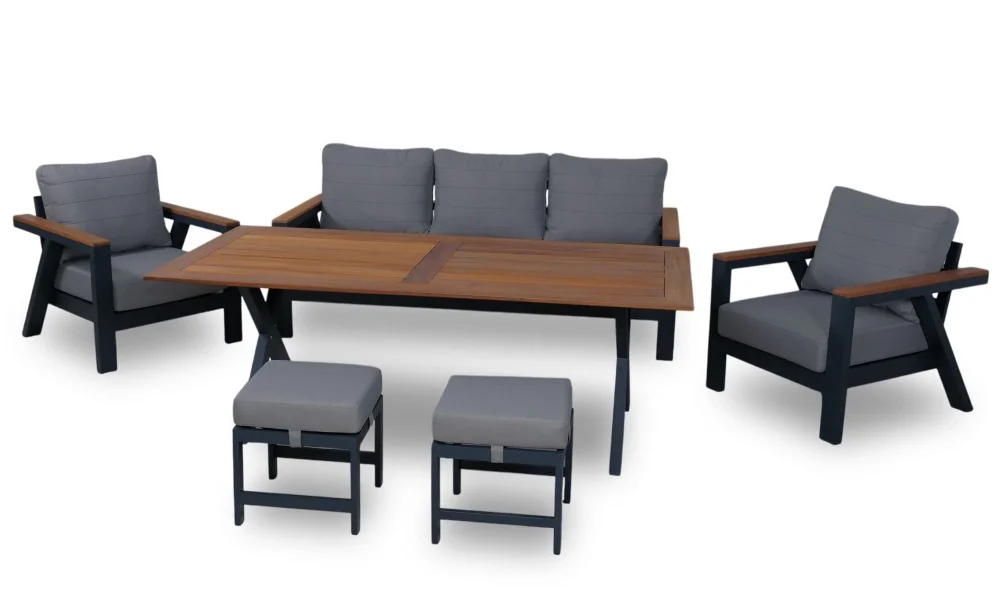 Arven Plus İroko Bahçe ve Balkon Takımı (Antrasit)