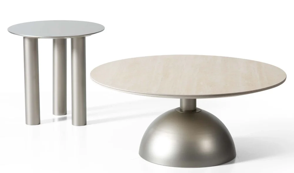 Asos Gümüş Orta Sehpa Seti