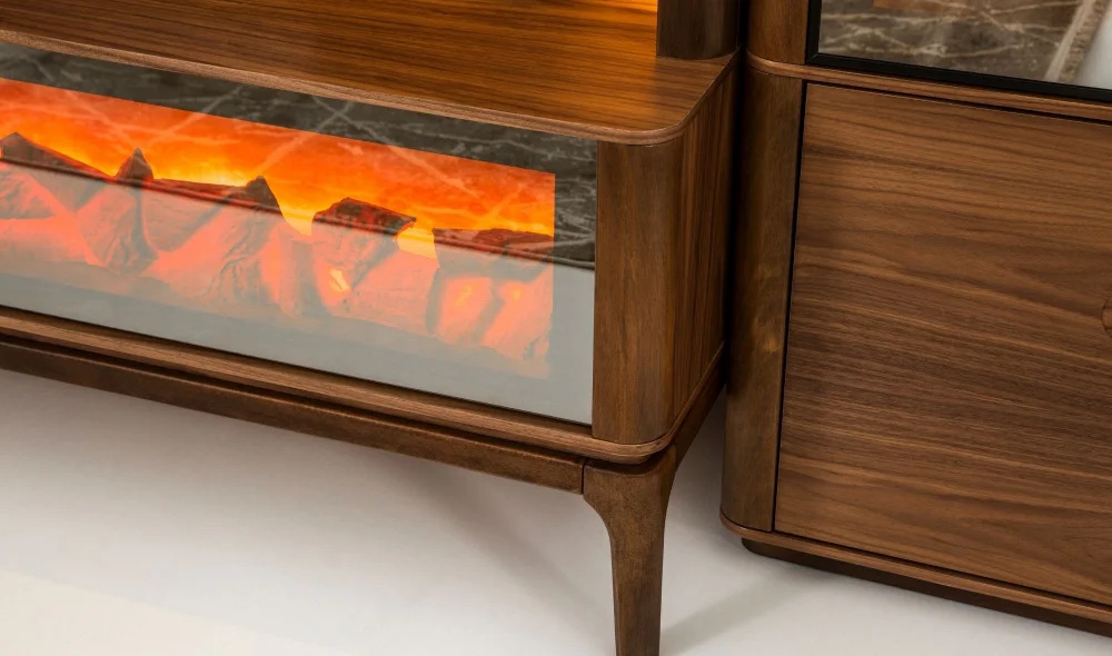 Ottoman Şömineli Tv Ünitesi