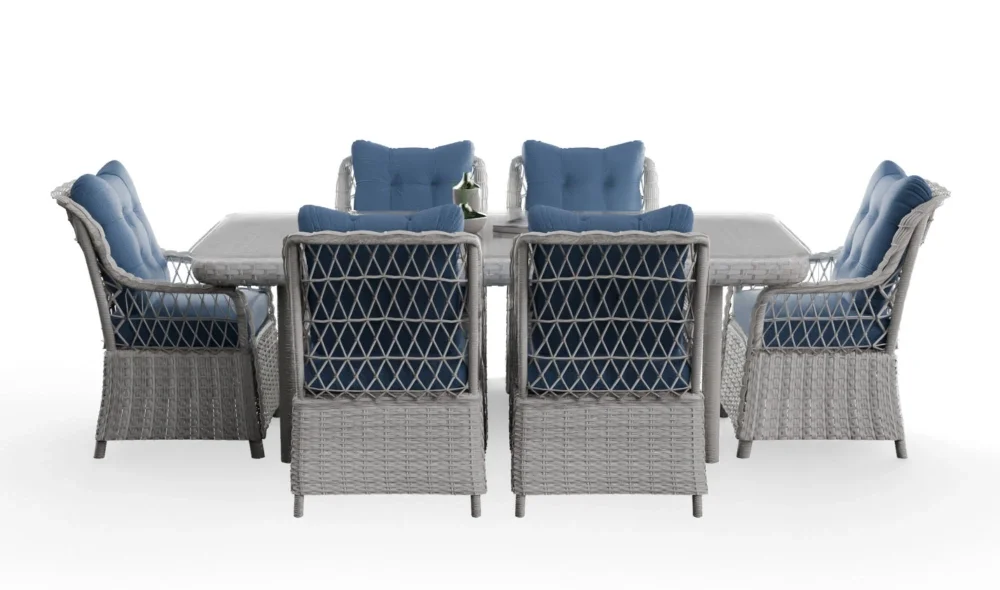 Ayder Rattan Beyaz 6 Kişilik Bahçe ve Balkon Takımı
