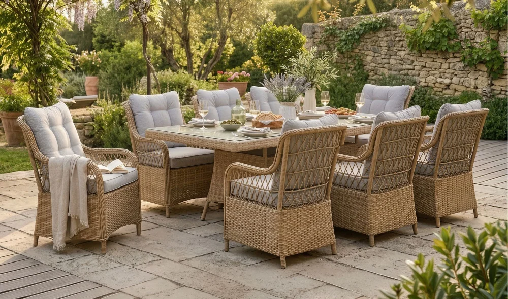 Ayder Rattan Camel 8 Kişilik Bahçe ve Balkon Takımı