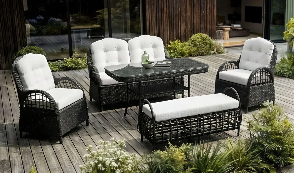 Bafra Antrasit İkili Bahçe ve Balkon Takımı
