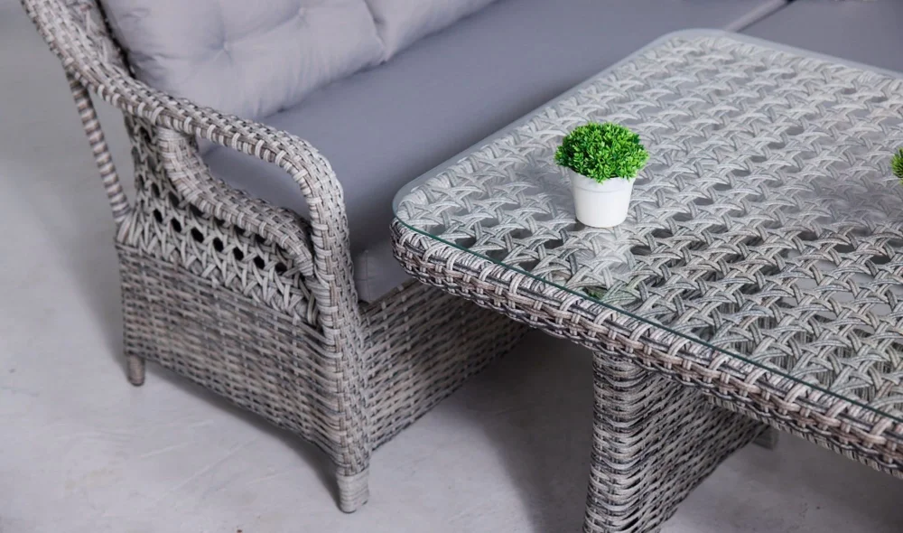 Benin Bahçe ve Balkon Köşe Takımı (Stone)