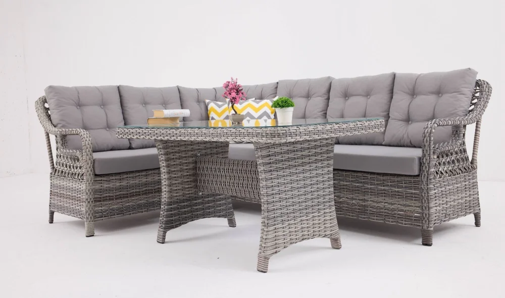 Benin Bahçe ve Balkon Köşe Takımı (Stone)