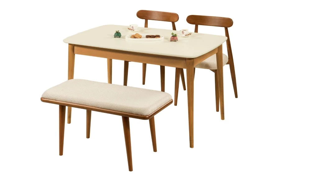 Bergamo Mutfak Masası (Krem)