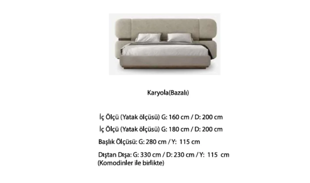 Bitter Bazalı Karyola (160x200)