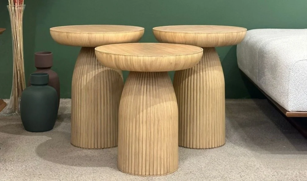 Bohem Mantar Yan Sehpa (50x41 cm)