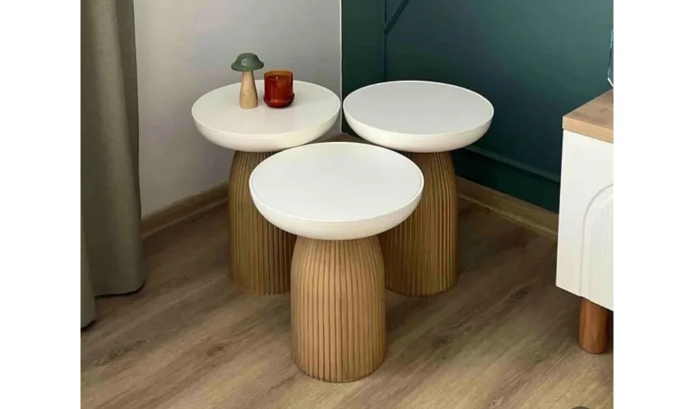 Bohem Mantar Yan Sehpa (50x41 cm)