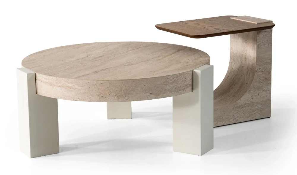 Bold Traverten Orta Sehpa Seti