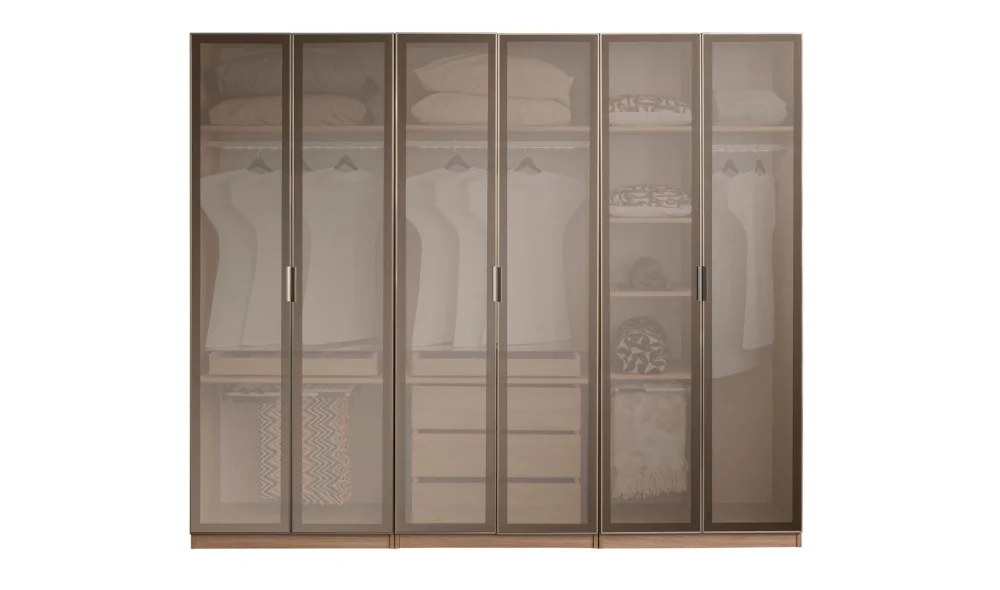 Bronz Ceviz 6 Kapaklı Gardrop