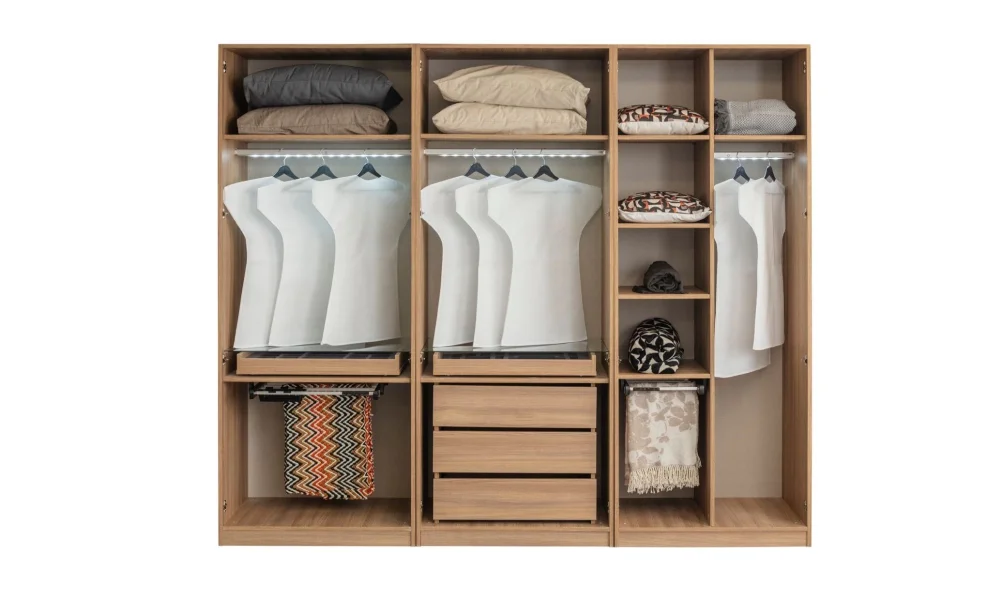 Bronz Ceviz 6 Kapaklı Gardrop