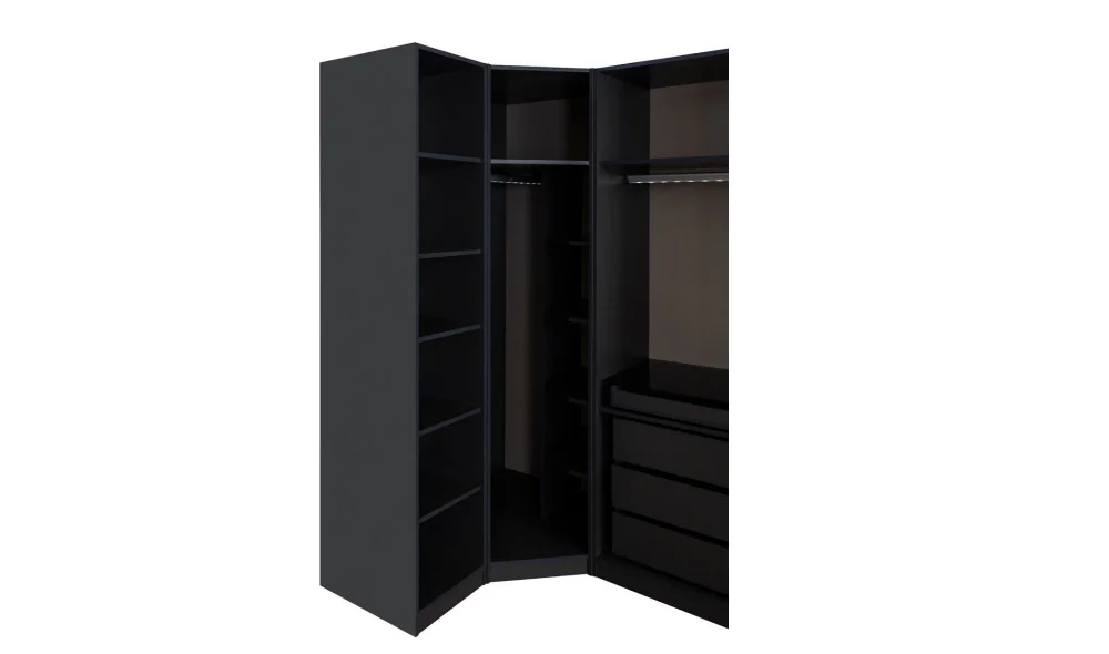 Bronze Antrasit 6 Kapaklı Gardrop