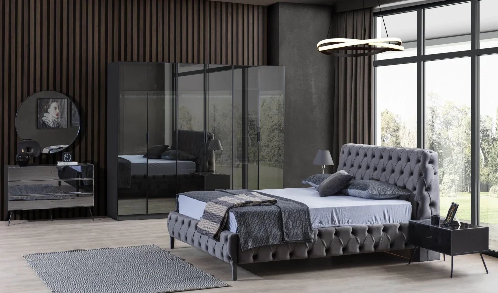 Bronze Antrasit Yatak Odası Takımı