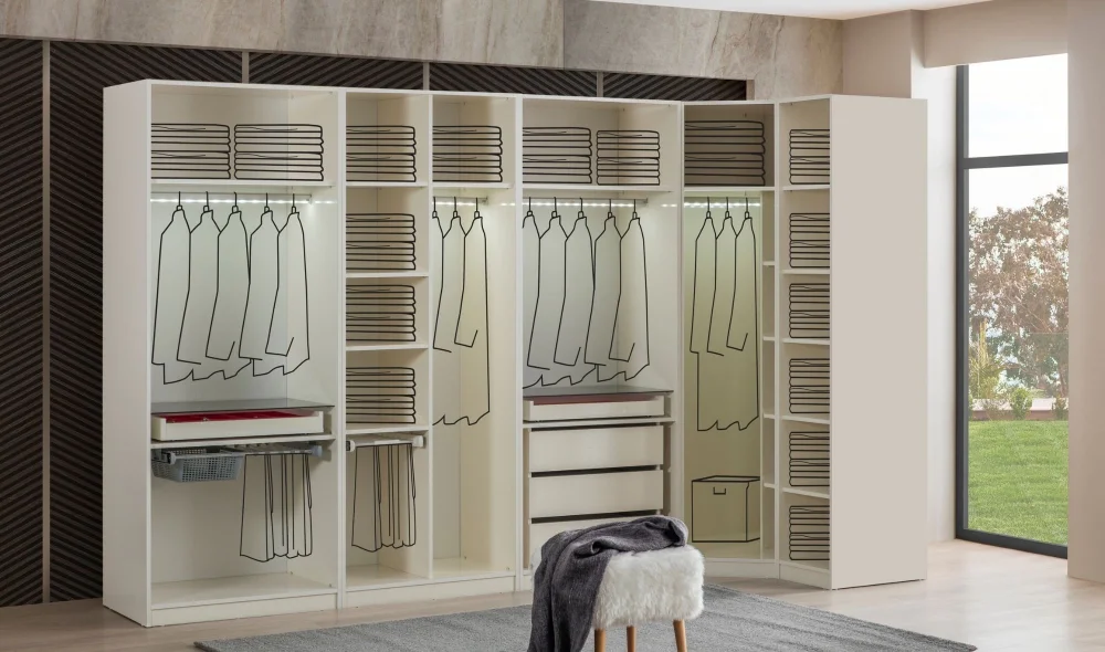 Bronze Aytaşı 6 Kapaklı Gardrop