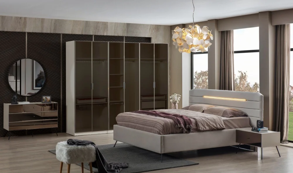 Bronze Aytaşı 6 Kapaklı Gardrop