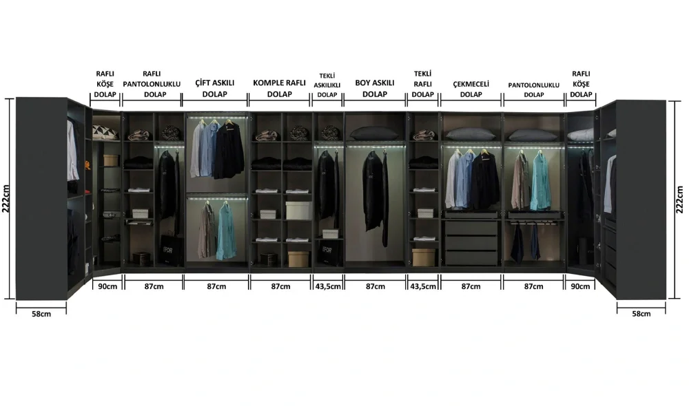 Bronze Giyinme Dolabı