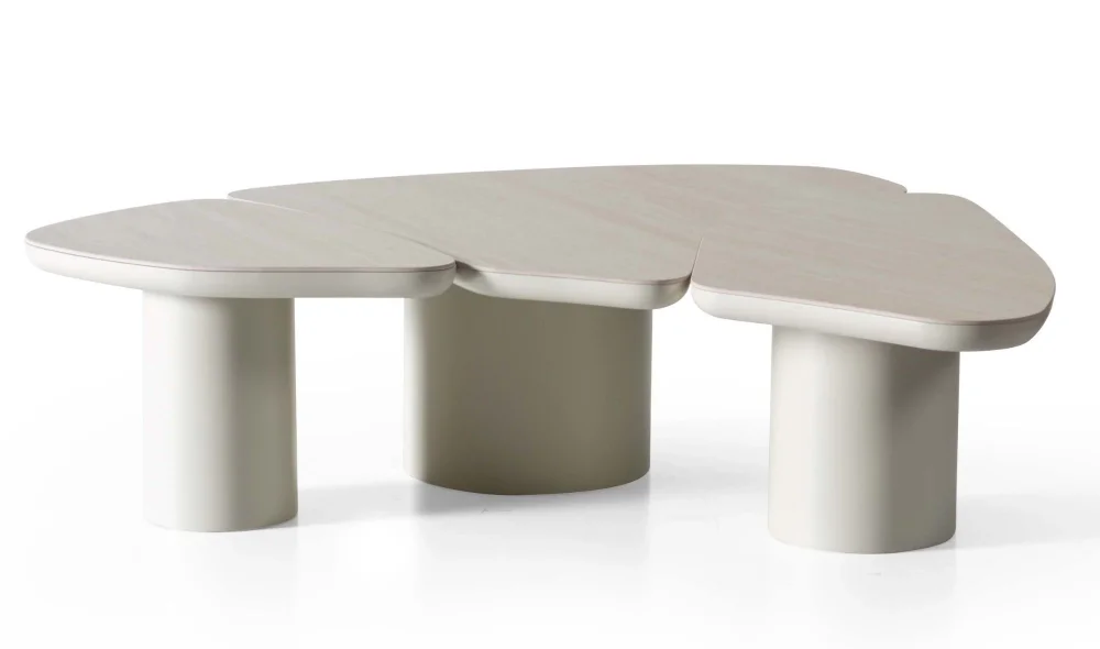 Butterfly Krem Orta Sehpa Seti