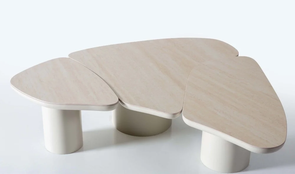 Butterfly Krem Orta Sehpa Seti