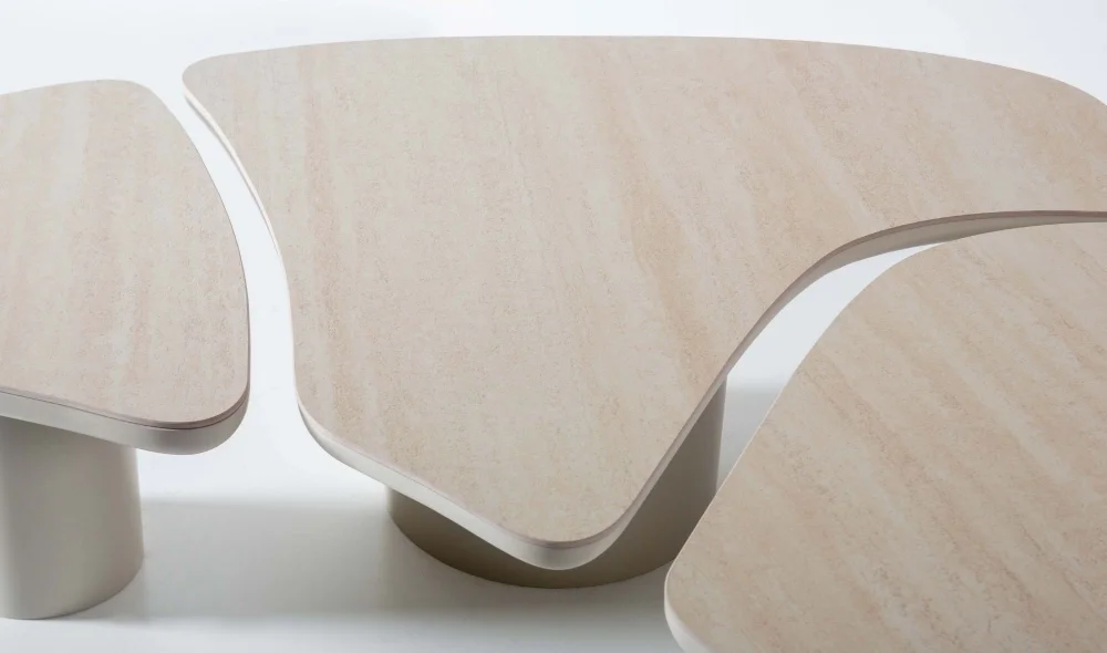 Butterfly Krem Orta Sehpa Seti