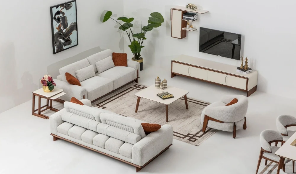 Cadillac Krem Koltuk Takımı