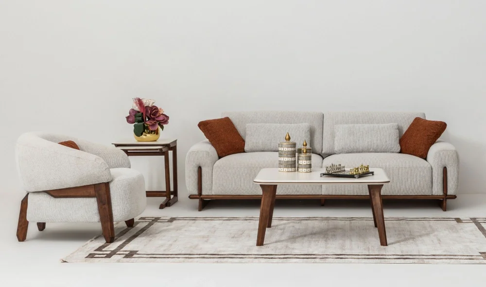 Cadillac Krem Koltuk Takımı