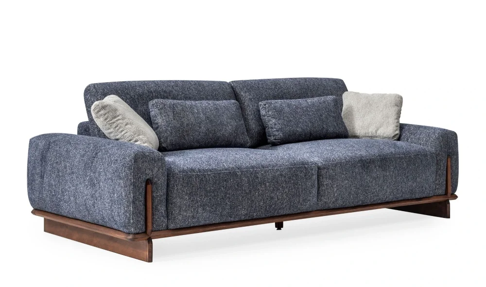 Cadillac Mavi 3lü Koltuk