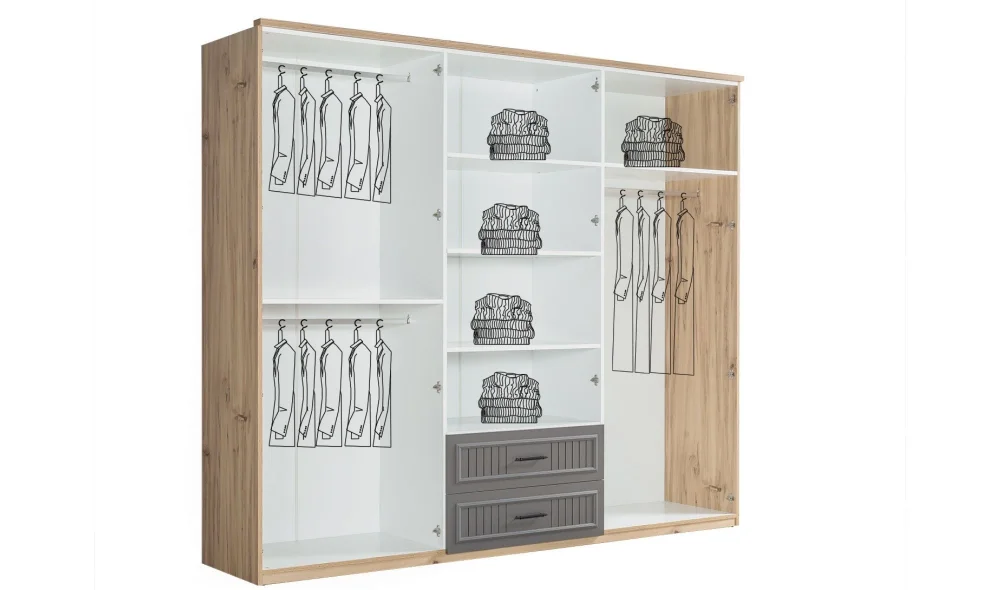 Cloud 6 Kapaklı Dolap