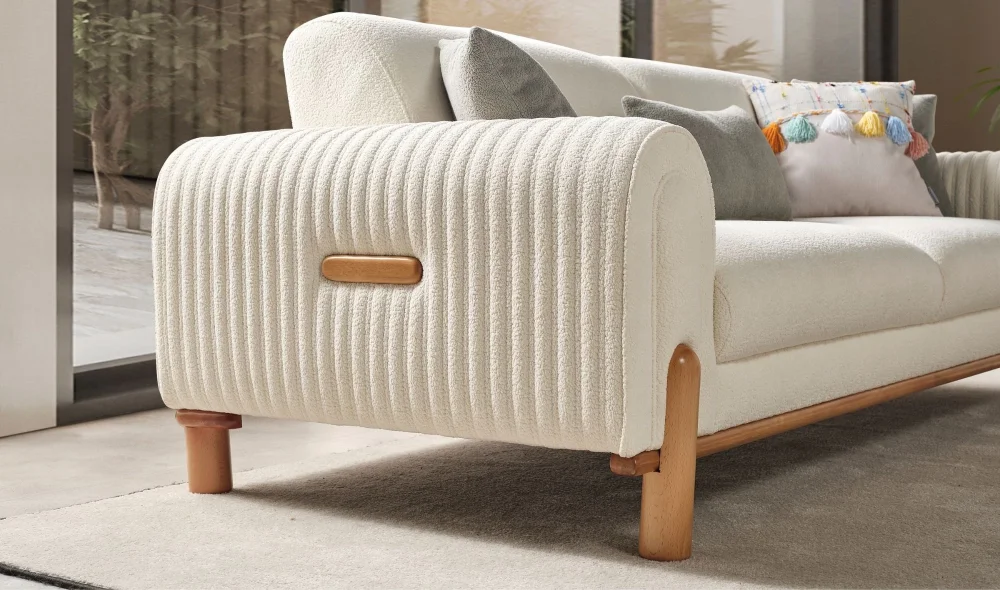 Coco Krem 3lü Koltuk