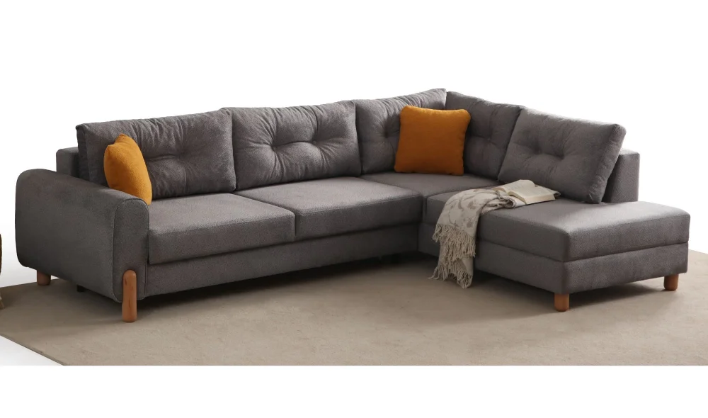 Cunda Antrasit Köşe Koltuk Takımı