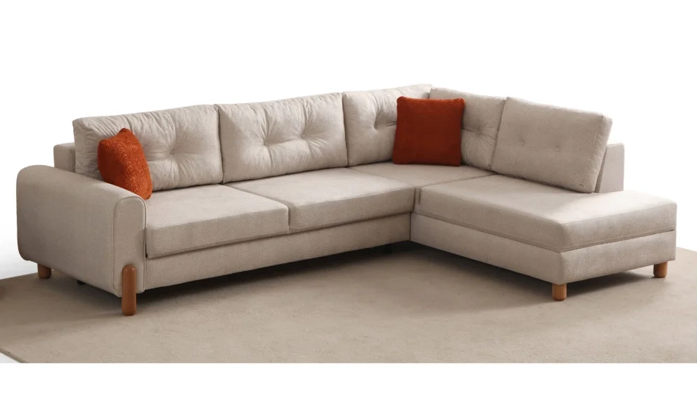 Cunda Krem Köşe Koltuk Takımı