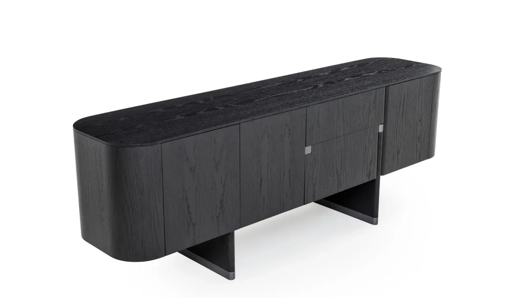 Delta Yemek Odası Takımı (Antrasit-Meşe)