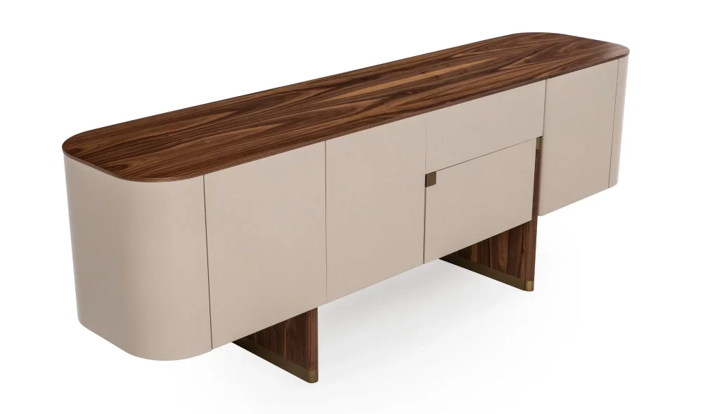 Delta Yemek Odası Takımı (Bej-Ceviz)