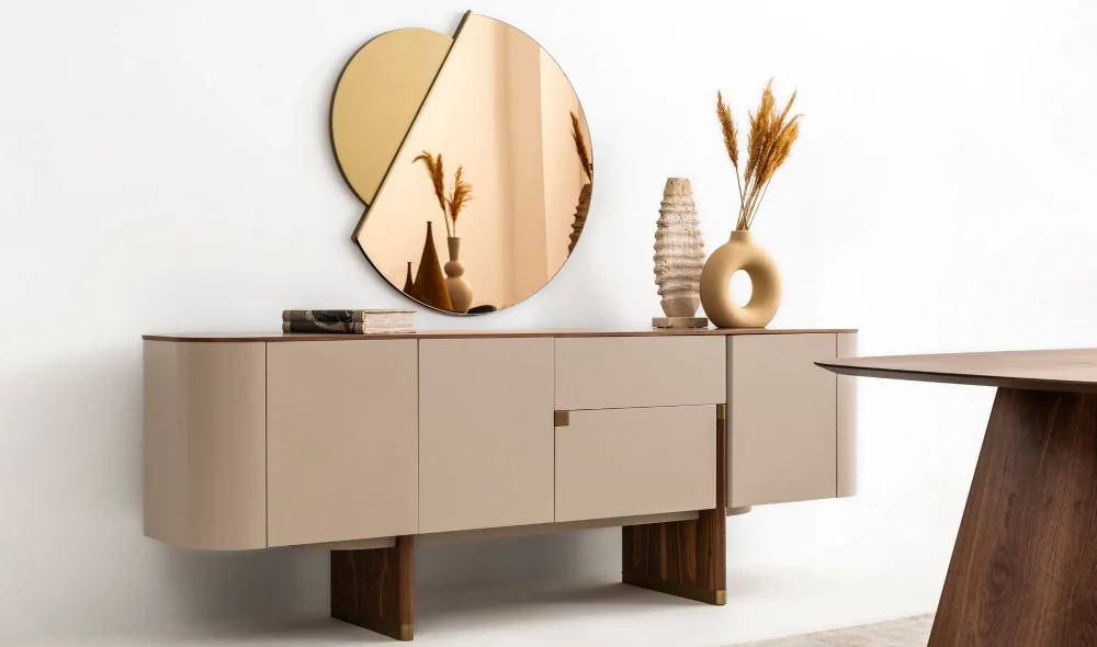 Delta Yemek Odası Takımı (Bej-Ceviz)