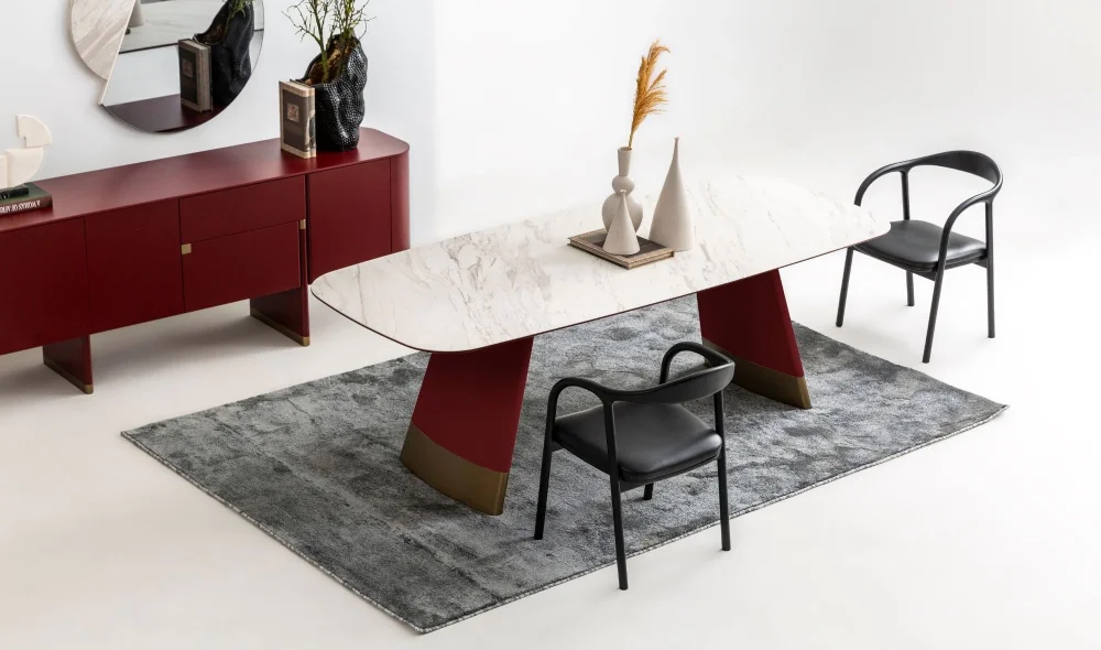 Delta Yemek Odası Takımı (Bordo)