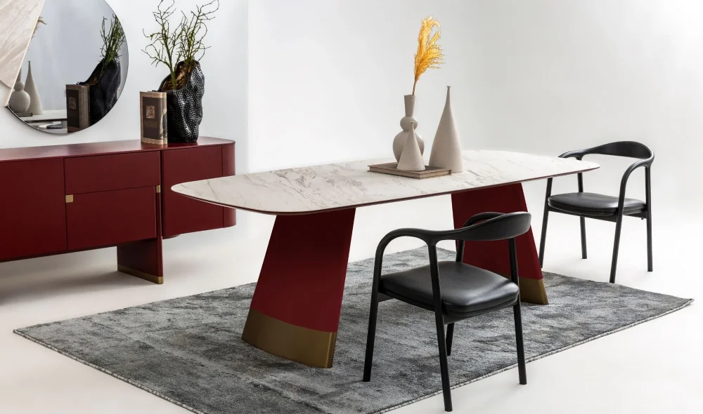 Delta Yemek Odası Takımı (Bordo)