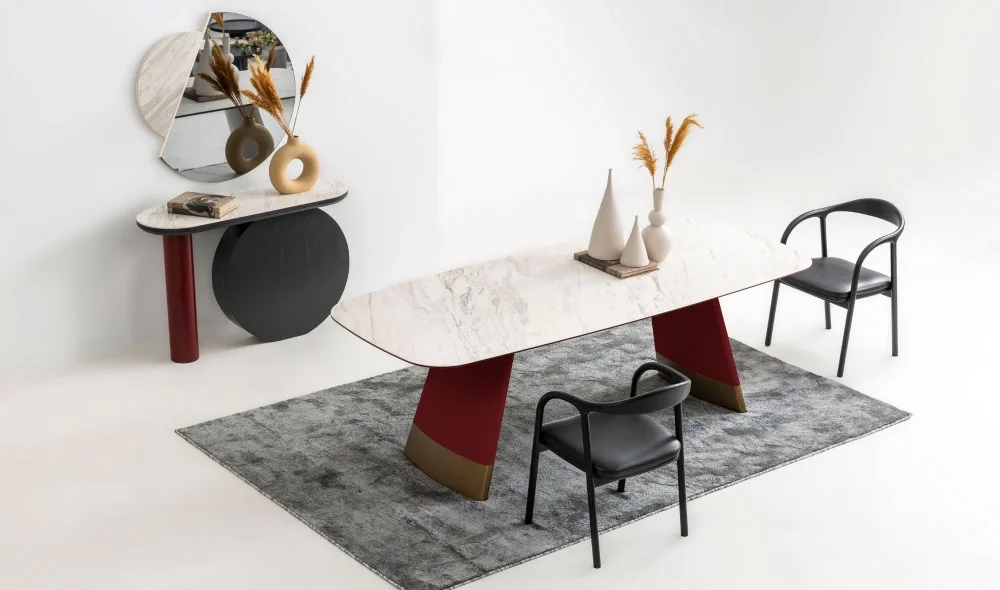 Delta Yemek Odası Takımı (Bordo)