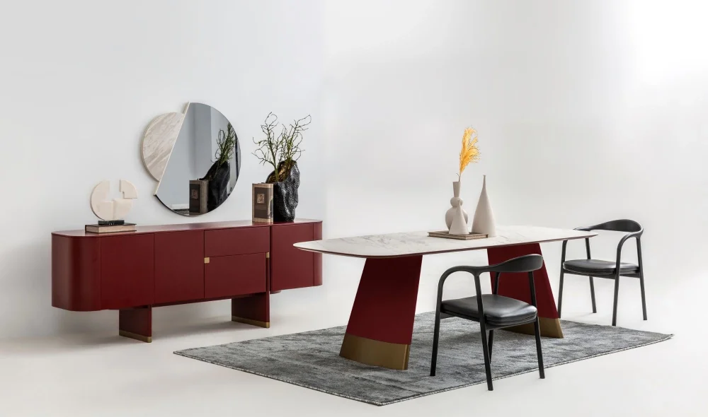 Delta Yemek Odası Takımı (Bordo)