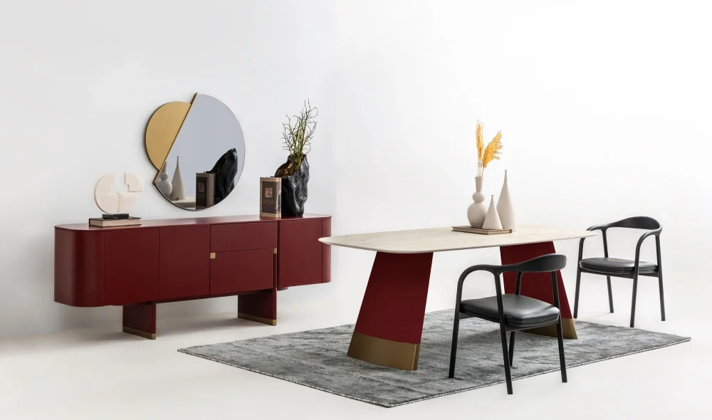 Delta Yemek Odası Takımı (Bordo)