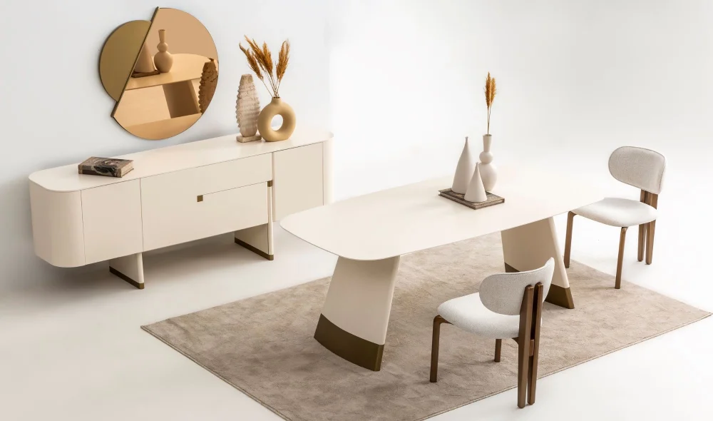 Delta Yemek Odası Takımı (Ekru)