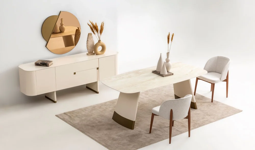 Delta Yemek Odası Takımı (Ekru)