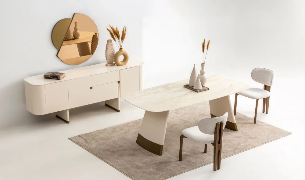 Delta Yemek Odası Takımı (Ekru)