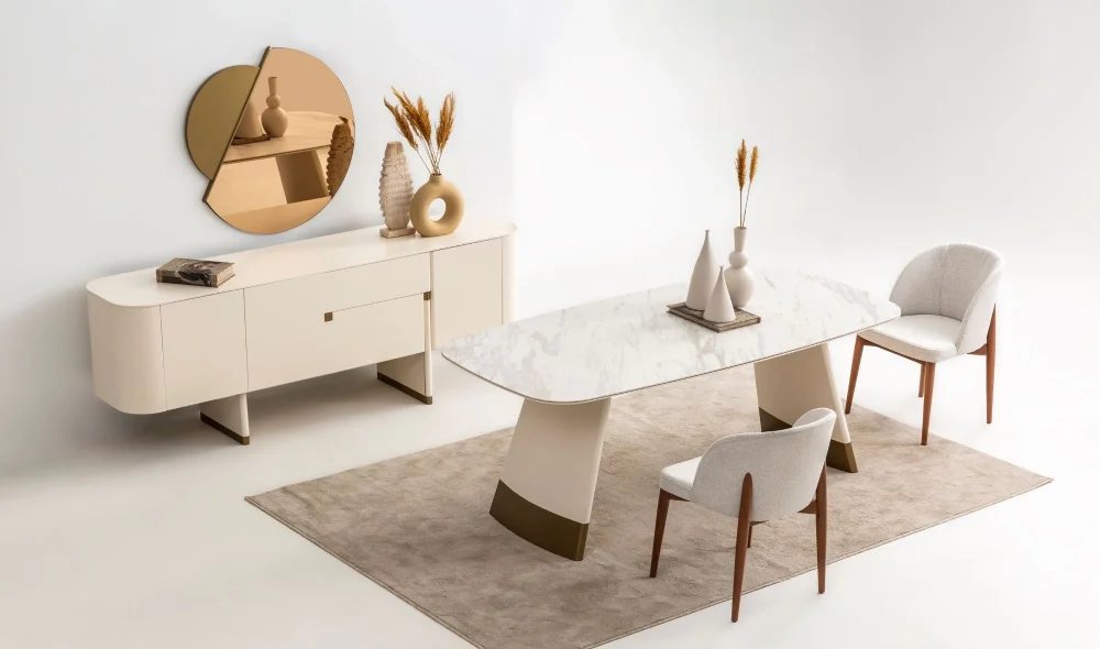 Delta Yemek Odası Takımı (Ekru)