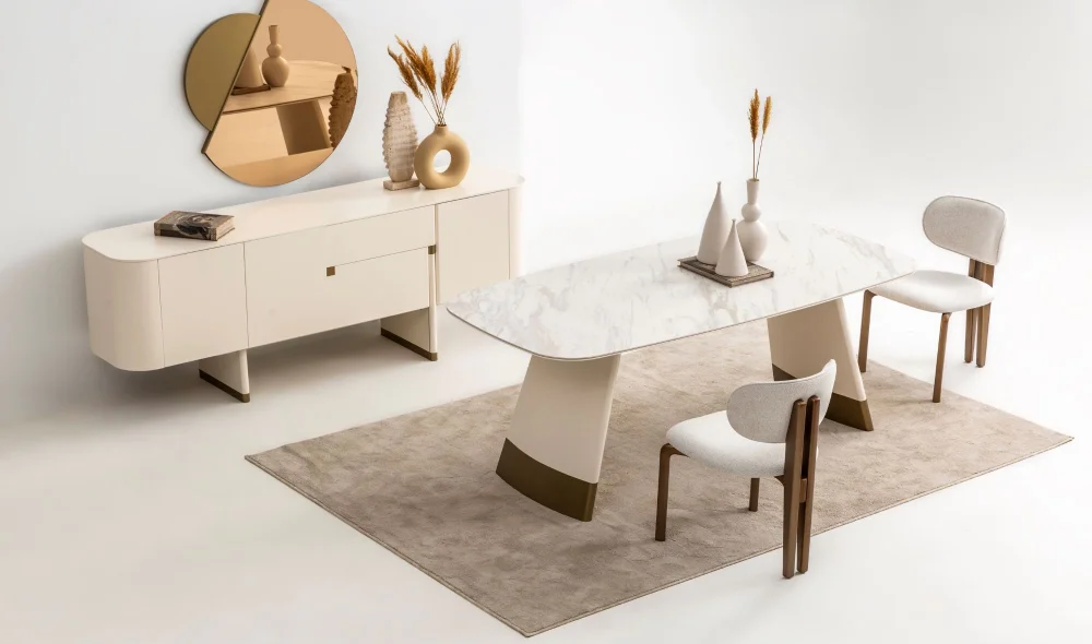 Delta Yemek Odası Takımı (Ekru)