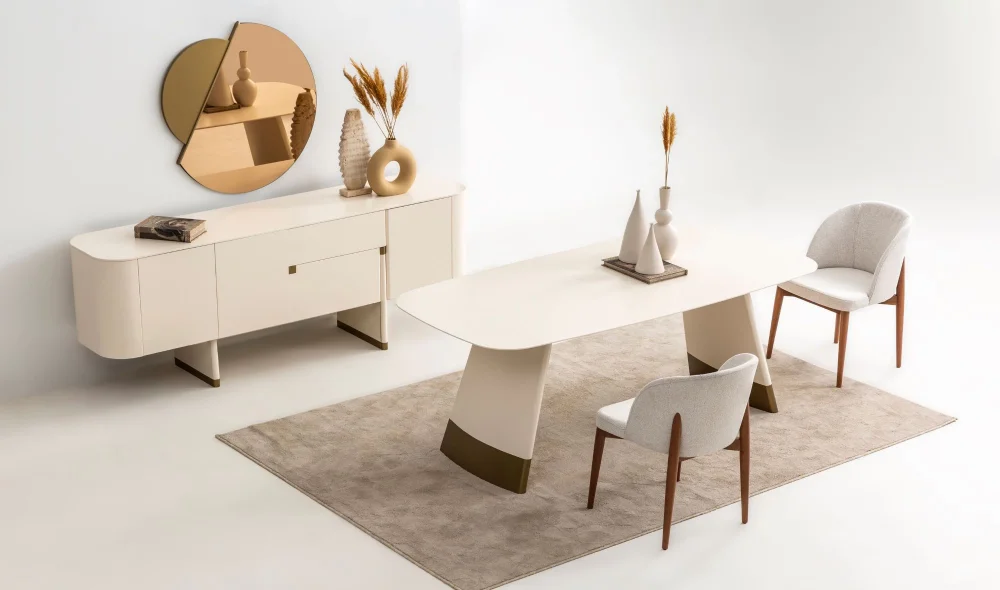 Delta Yemek Odası Takımı (Ekru)