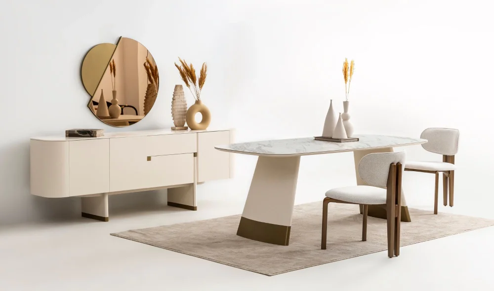 Delta Yemek Odası Takımı (Ekru)