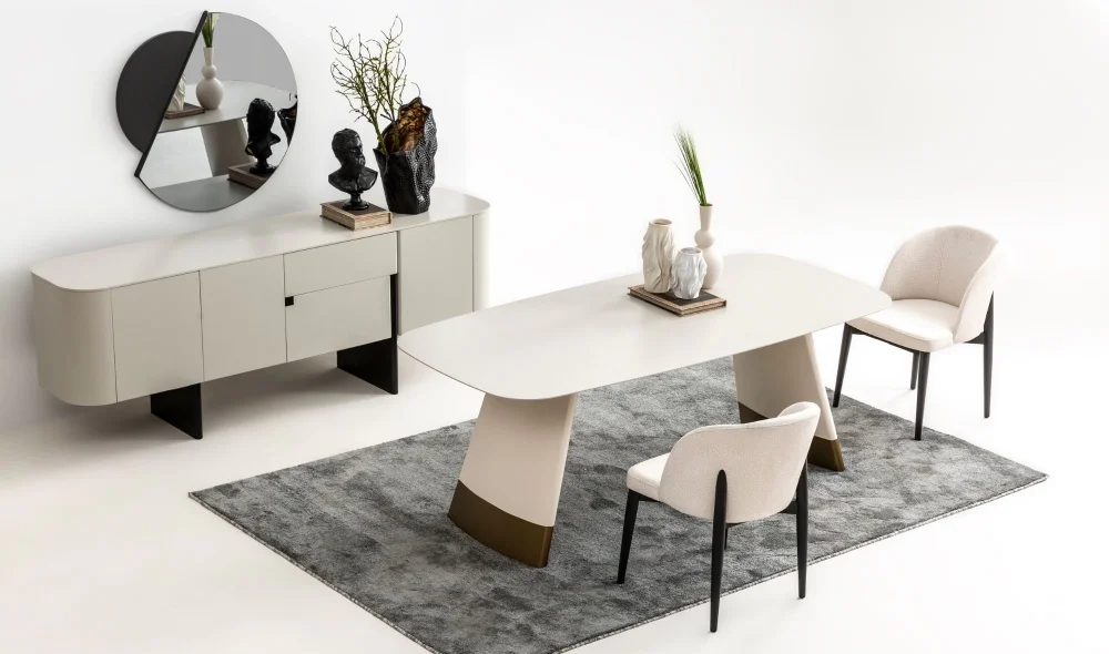 Delta Yemek Odası Takımı (Gri)