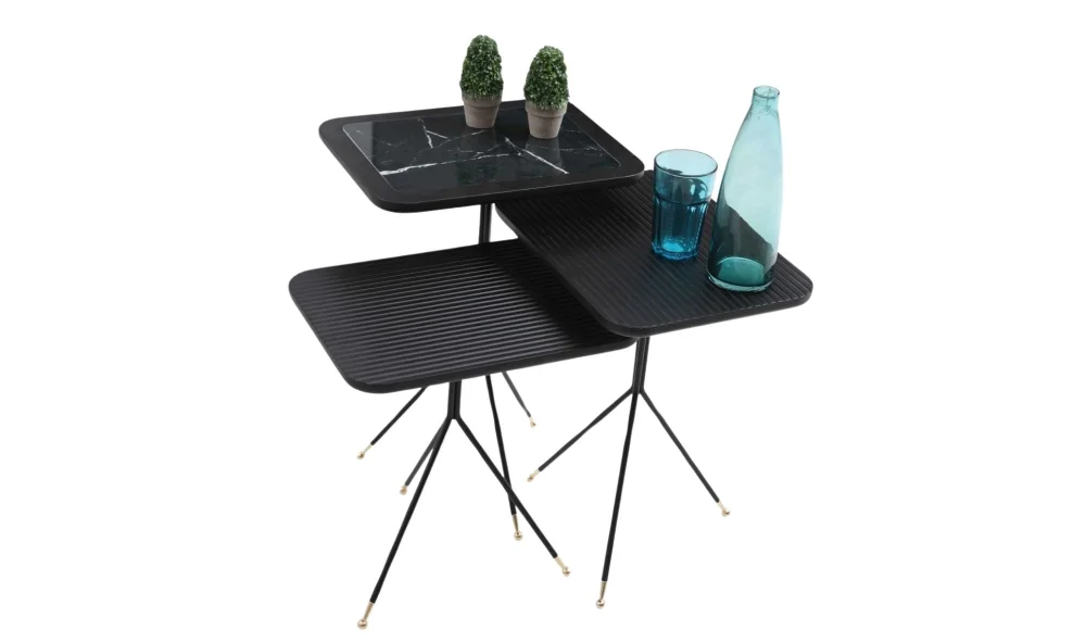 Diamond Siyah Zigon Sehpa